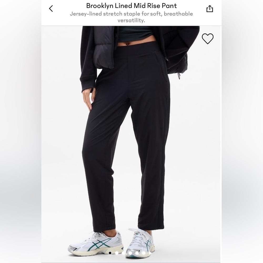 Athleta Brooklyn lined mid rise pant size 6